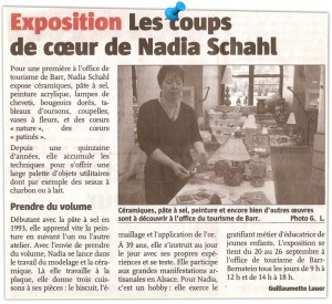 Article "Exposition : les coups de coeur de Nadia Schahl", DNA septembre 2007