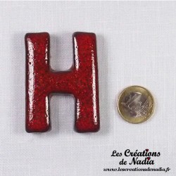 Lettre H en céramique