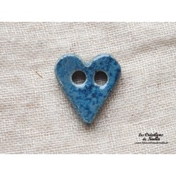 Bouton coeur bleu