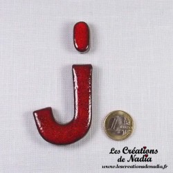 Lettre J en céramique