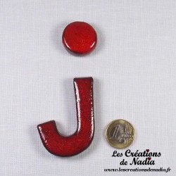 Lettre J en céramique