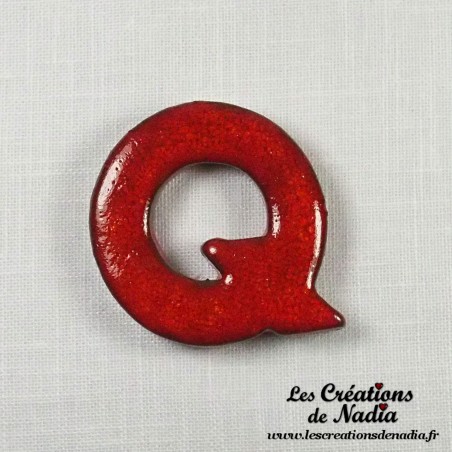 Lettre Q en céramique Lettre Q en céramique