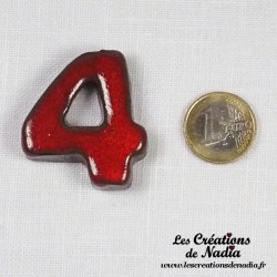 Chiffre 4 en céramique