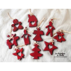 Maisonnette rouge piment en céramique