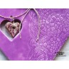 Coeur Hansi lilas en céramique à suspendre