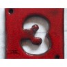 Plaque numéro maison couleur rouge en céramique