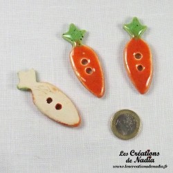 Bouton carotte en céramique
