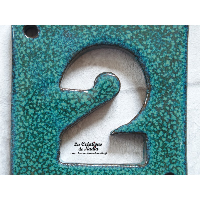 plaque numéro de maison en céramique