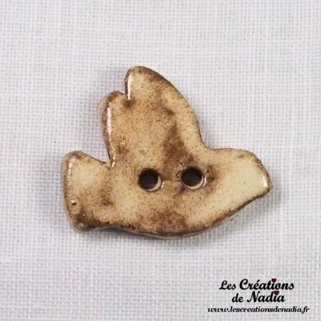 Bouton grande colombe crème brûlée en céramique Bouton grande colombe crème brûlée en céramique