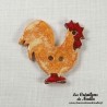 Bouton coq vanille en céramique