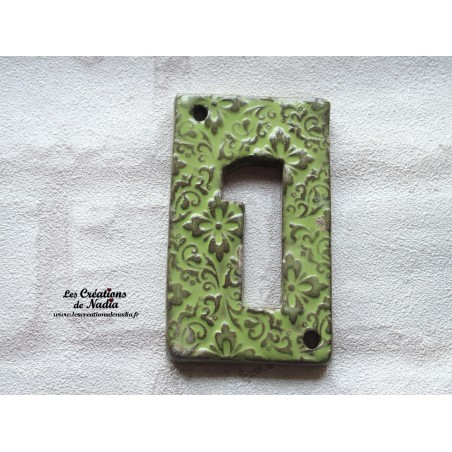 Plaque numéro maison vert tilleul en céramique Plaque numéro maison vert tilleul en céramique