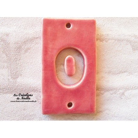 Plaque numéro maison rose en céramique Plaque numéro maison rose en céramique