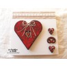 Tableau coeur Hansi en céramique rouge