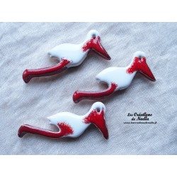 Magnet cigogne en vol couleur blanc