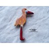 Magnet cigogne debout couleur vanille