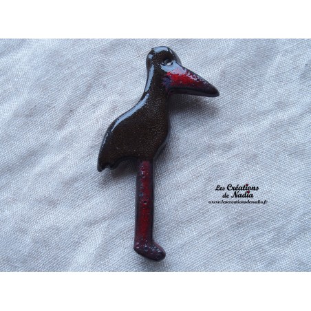 Magnet cigogne debout couleur noir