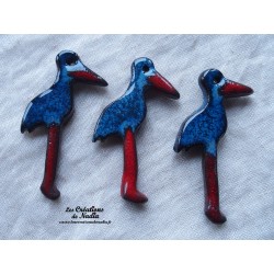 Magnet cigogne debout couleur turquoise foncé