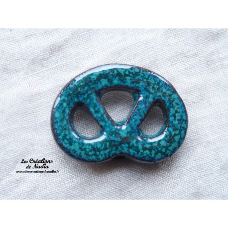 Magnet bretzel couleur vert émeraude