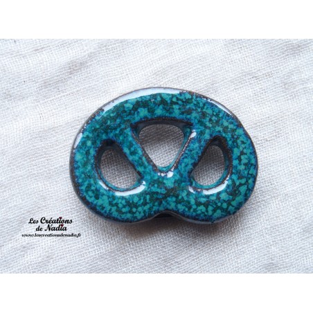 Magnet bretzel couleur vert émeraude