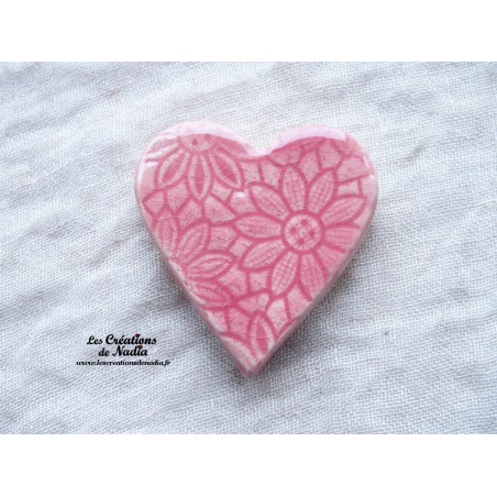 Magnet coeur couleur rose