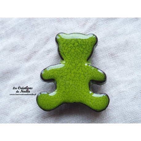 Magnet ourson couleur vert reinette