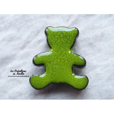 Magnet ourson couleur vert reinette