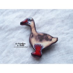 Magnet oie couleur crème brûlée