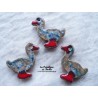 Magnet canard couleur bleu-gris marbré