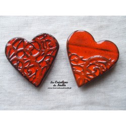 Magnet coeur couleur orange