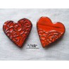 Magnet coeur couleur orange