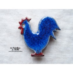 Magnet coq couleur bleu outremer