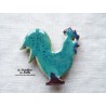 Magnet coq couleur vert bouteille