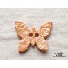 Bouton papillon couleur vanille en céramique