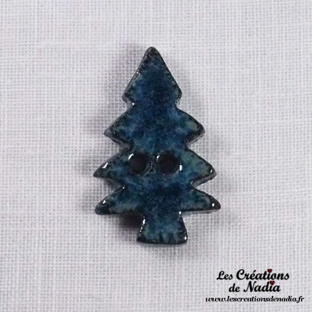 Bouton sapin bleu en céramique Bouton sapin bleu en céramique