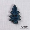 Bouton sapin bleu en céramique