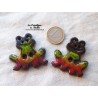 Bouton grenouille verte en céramique