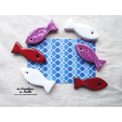 Lot de 6  sardines en céramique porte couteau