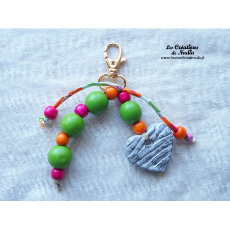 Grigri bijoux de sac, porte clés coeur Elsass café Grigri bijoux de sac, porte clés coeur Elsass café