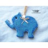 Petit éléphant couleur bleu turquoise en céramique
