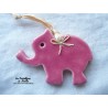 Petit éléphant couleur rose en céramique