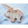 Petit éléphant couleur vanille en céramique
