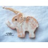 Petit éléphant couleur vanille en céramique