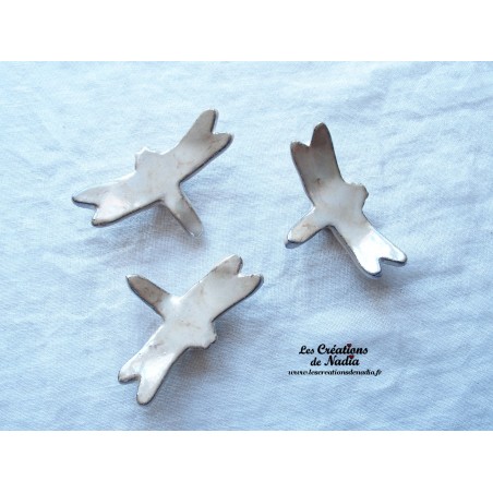 Lot de trois libellules en céramique pour les jardins et jardinières, couleur marron glacé Lot de trois libellules en céramique pour les jardins et jardinières, couleur marron glacé