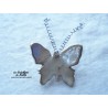 Papillon en céramique pour les jardins et jardinières taille grand, couleur marron glacé