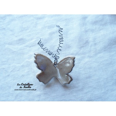 Papillon en céramique pour les jardins et jardinières taille petit, couleur marron glacé Papillon en céramique pour les jardins et jardinières taille petit, couleur marron glacé