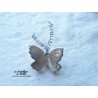 Papillon en céramique pour les jardins et jardinières taille petit, couleur marron glacé