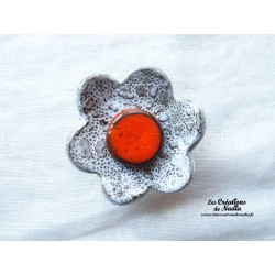 Poppies fleur encéramique pour les jardinières, moyen modèle, couleur Elsass café