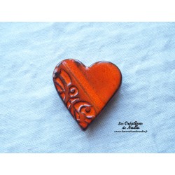 Magnet coeur couleur orange