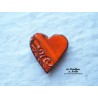 Magnet coeur couleur orange