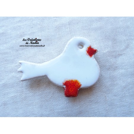 Magnet oiseau couleur blanc